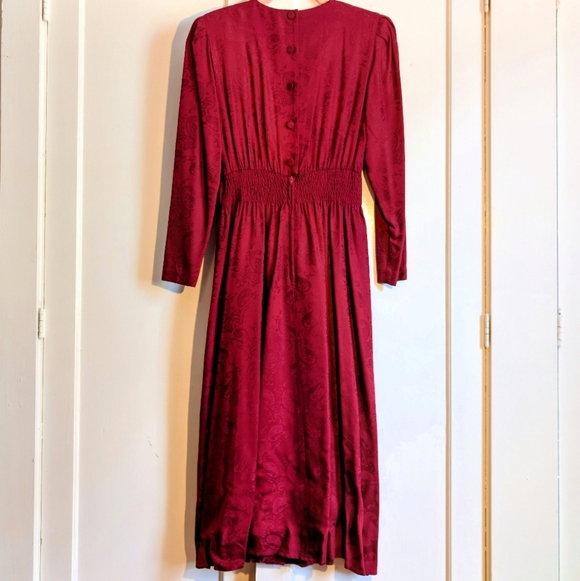 Karin Stevins Dress, 6, S, Classic, Wine, Exquisite Details, Full Skirt, EUC - Picture 2 of 9